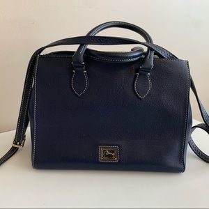 Dooney and Bourke navy leather satchel